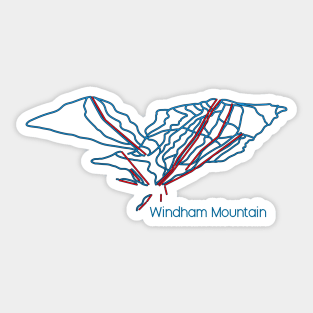 Windham Mountain Trail Map Sticker